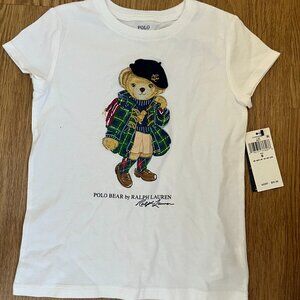 Polo Bear Cotton Girls Tee, Size 6 NWT